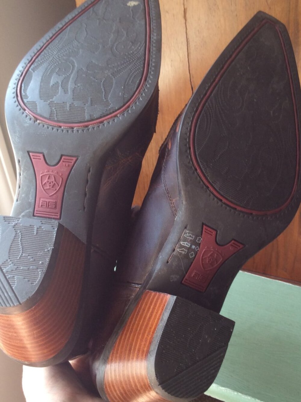 Ariat ATS Wichita Pointed Toe Full Grain Leather Western/Cowgirl Boots.  Size 9B - Picture 13 of 15